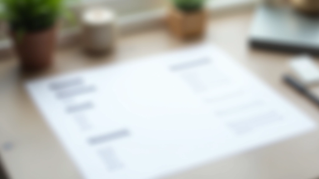 Structured planning document with sections and checkboxes, pen ready to mark progress, clean workspace with natural lighting