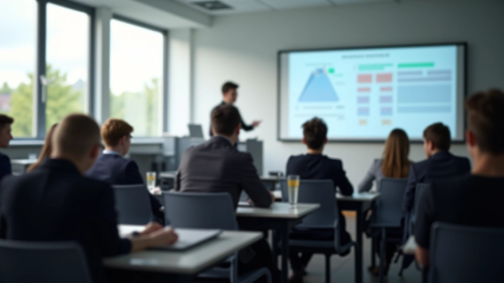 TalTechi klassiruum või seminar, üliõpilased kuulavad loengut interaktiivsel tahvlil, tehisõpe ja juhendamine
